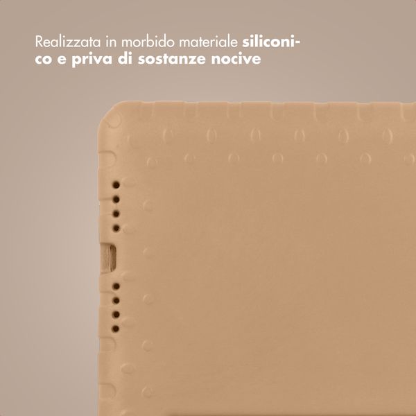 imoshion Cover Posteriore Kidsproof con Maniglia Apple iPad 9 (2021) 10.2 pollici / iPad 8 (2020) 10.2 pollici / iPad 7 (2019) 10.2 pollici - Beige