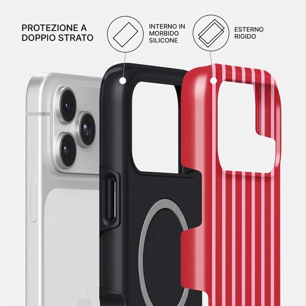 Burga Cover Posteriore Resistente con MagSafe Apple iPhone 17 Pro - Strawberry Jam