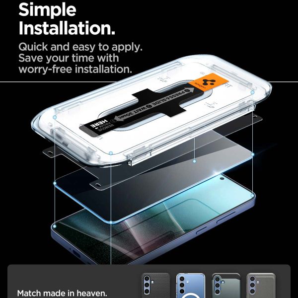 Spigen Vetro temperato privacy GLAStR EZ Fit + Applicatore - confezione da 2 Samsung Galaxy S25 / S24