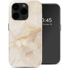 Selencia Cover posteriore Vivid con MagSafe Apple iPhone 15 Pro - Golden Beige Marble