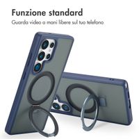 Accezz Cover con anello e supporto con MagSafe Samsung Galaxy S25 Ultra - Blu