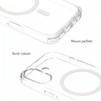 Selencia Cover posteriore Rivièra MagSafe con gancini rimovibili Apple iPhone 16 - Trasparente