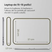 Accezz Custodia per laptop 15-16 pollici - Nero