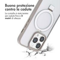 Accezz Cover con anello e supporto con MagSafe Apple iPhone 14 Pro - Grigio