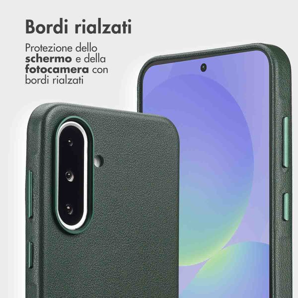 Accezz Cover in pelle 2 in 1 con MagSafe Samsung Galaxy A36 / A56 - Cedar Green