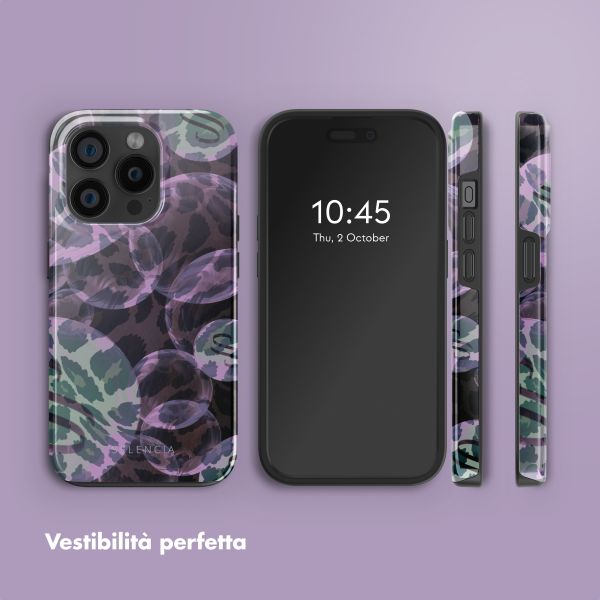 Selencia Cover posteriore Vivid con MagSafe Apple iPhone 15 Pro - Leo Bubble Green