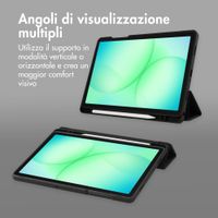 Accezz Cover a libro in silicone Smart Samsung Galaxy Tab A11 Plus / A9 Plus - Nero