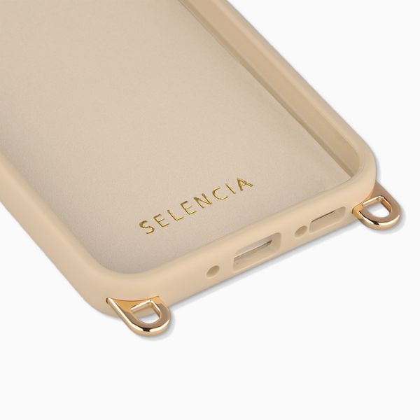 Selencia Cover posteriore Rivièra con MagSafe con ganci rimovibili Samsung Galaxy A36 / A56 - Milky Latte