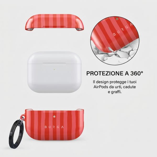 Burga Cover rigida Apple AirPods Pro 3 - Pomegranate