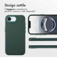 Accezz Cover in Pelle con MagSafe Apple iPhone 17e / 16e - Cedar Green