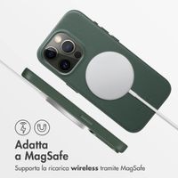 Accezz Cover in Pelle con MagSafe Apple iPhone 15 Pro - Cedar Green
