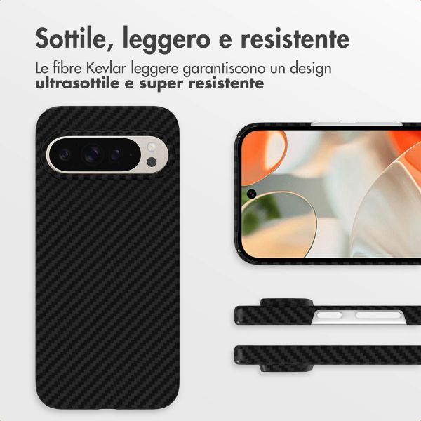 Accezz Cover MagSafe Kevlar® Google Pixel 9 / 9 Pro - Nero