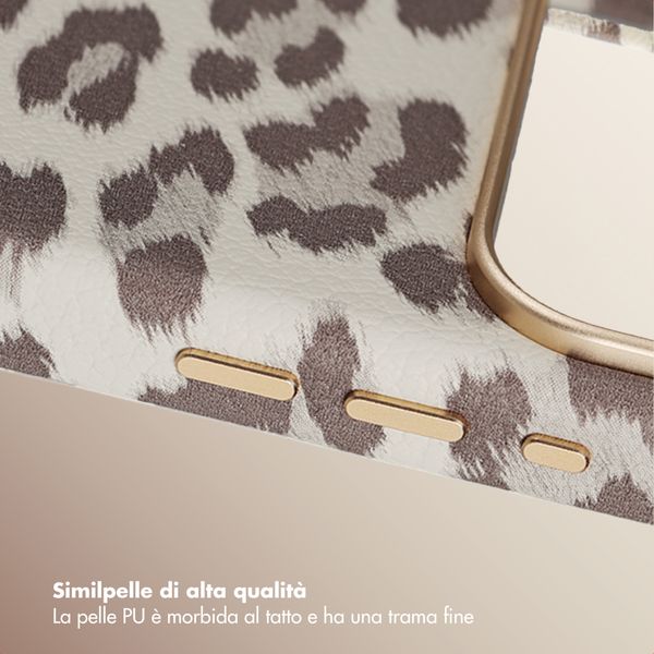 Selencia Cover Sabi Stampa pantera con MagSafe Apple iPhone 17 Pro Max - Soft Ivory