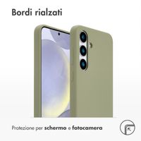 Accezz Cover in silicone liquido con MagSafe Samsung Galaxy S24 Plus - Cooper Green