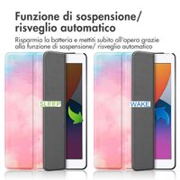 imoshion Cover Trifold Design Apple iPad 9 (2021) 10.2 pollici / iPad 8 (2020) 10.2 pollici / iPad 7 (2019) 10.2 pollici - Sky