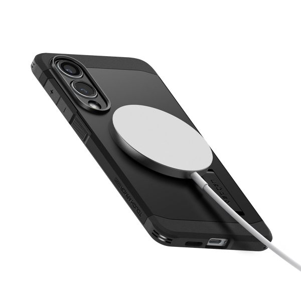 Spigen Cover Posteriore Corazzata Tough con MagSafe Samsung Galaxy S25 Edge - Nero