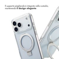 Accezz Cover con anello e supporto con MagSafe Apple iPhone 17 Pro - Trasparente
