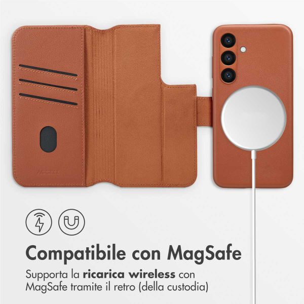 Accezz Cover in pelle 2 in 1 con MagSafe Samsung Galaxy S24 - Sienna Brown
