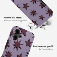 Selencia Cover posteriore Vivid con MagSafe Apple iPhone 16 - Stars Plum Lilac