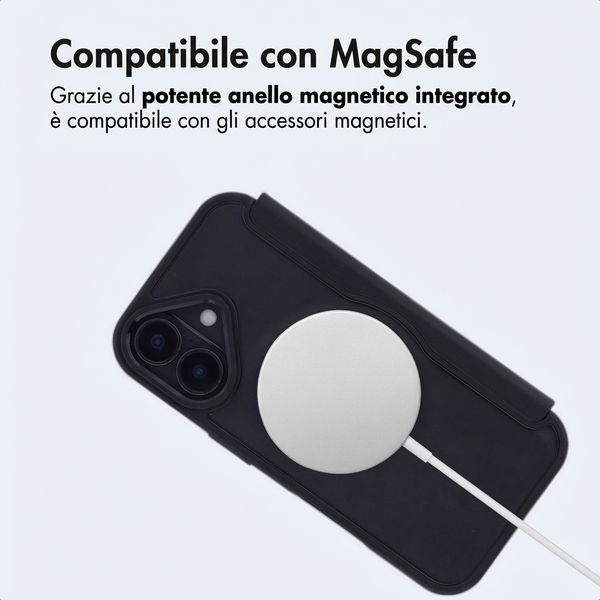 imoshion Bookcase trasparente con MagSafe Apple iPhone 17 - Nero