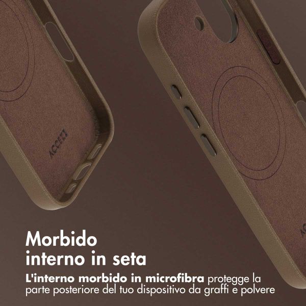 Accezz Cover in Pelle con MagSafe Apple iPhone 17 - Marrone caffè