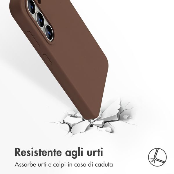 Accezz Cover in silicone liquido con MagSafe Samsung Galaxy S26 - New Tea Brown