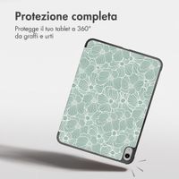 imoshion Cover Trifold Design Apple iPad 11 (2025) 11 pollici A16 / iPad 10 (2022) 10.9 pollici - Botanica