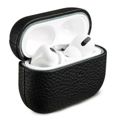 Accezz Cover in vera pelle  Apple AirPods Pro 2 - Nero