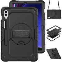 Accezz Cover Posteriore Resistente con tracolla Samsung Galaxy Tab S10 Plus / Tab S9 FE Plus / Tab S9 Plus - Nero