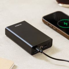 imoshion Powerbank in alluminio Ultra Series 20.000 mAh - Ricarica rapida fino a 33 watt - Nero