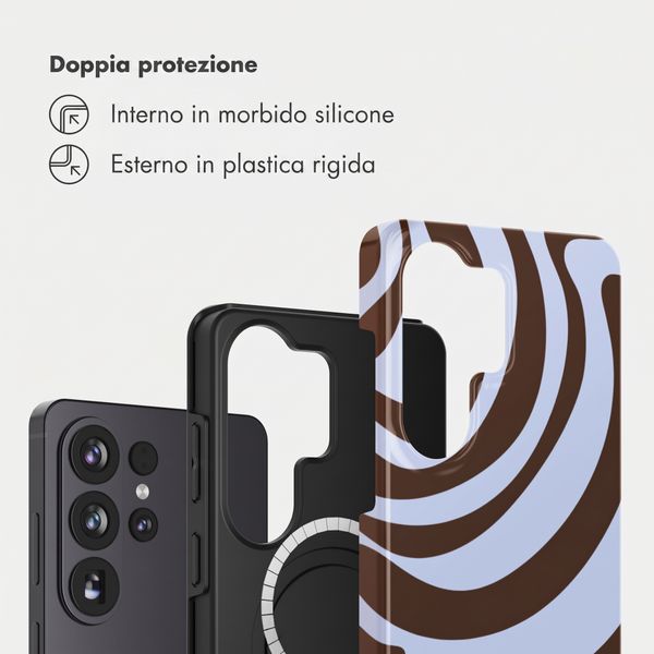 Selencia Cover posteriore Vivid con MagSafe Samsung Galaxy S26 Ultra - Dream Swirl Chocolate