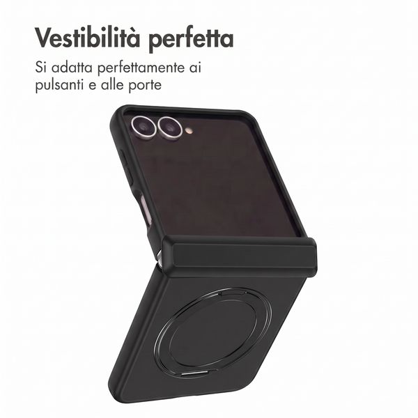 Accezz Color Backcover con MagSafe e supporto ad anello Samsung Galaxy Z Flip 8 - Nero