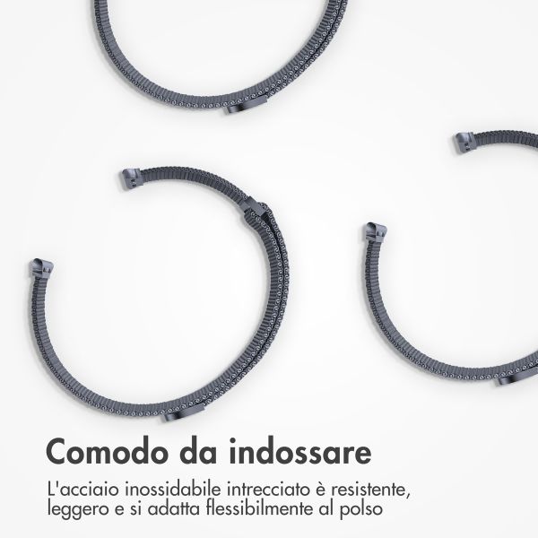 imoshion Cinturino milanese magnetico Apple Watch | 38/40/41/42 mm - Taglia M - Grigio scuro