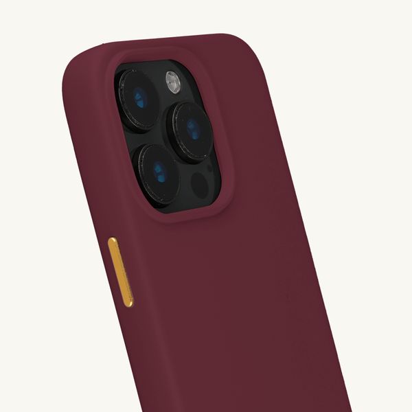 Selencia Cover posteriore Rivièra con MagSafe con ganci rimovibili Apple iPhone 15 Pro - Bold Burgundy