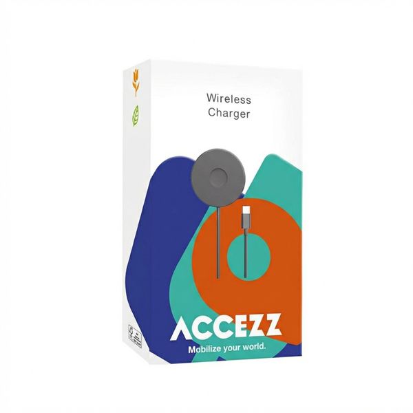 Accezz Caricatore wireless USB-C - Caricatore wireless MagSafe - 1 metro - Nero