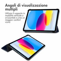 imoshion Cover a libro Trifold Apple iPad 11 (2025) 11 pollici A16 / iPad 10 (2022) 10.9 pollici - Blu