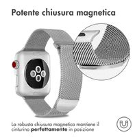 imoshion Cinturino milanese magnetico Apple Watch | 44/45/46/49 mm - Taglia M - Argento