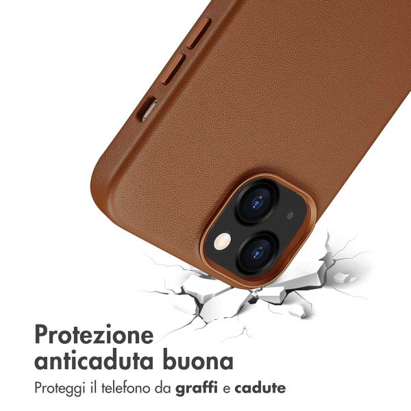 Accezz Cover in Pelle con MagSafe Apple iPhone 13 - Sienna Brown