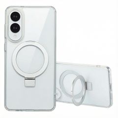 Accezz Cover con anello e supporto con MagSafe Samsung Galaxy S25 Edge - Trasparente