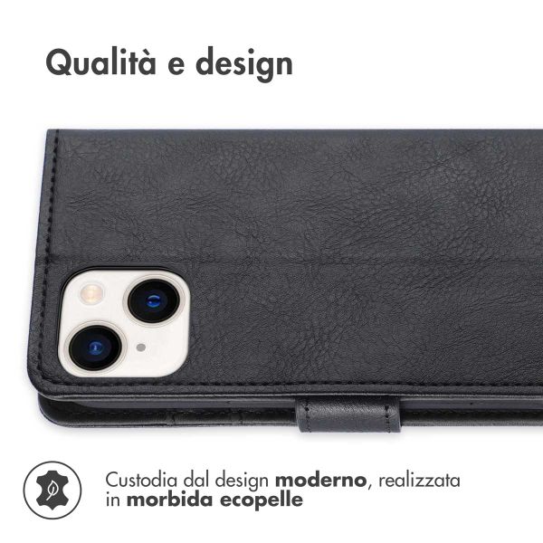 imoshion Cover a libro di Lusso Apple iPhone 15 Plus - Nero