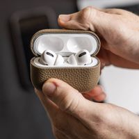Accezz Cover in vera pelle  Apple Airpods 4 - Taupe