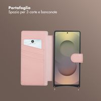 Selencia Cover Riva con MagSafe e cordino Samsung Galaxy S25 Ultra - Old Pink
