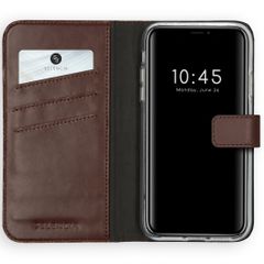 Selencia Cover a libro in vera pelle Apple iPhone 11 - Marrone