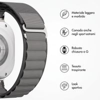 Accezz Cinturino in nylon Alpine Samsung Galaxy Watch Ultra 2 (2026) / Ultra (2024/2025) - Dark Grey