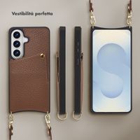 Selencia Cover per telefono Nova con cordino e portacarte Samsung Galaxy S26 - Mocha Brown