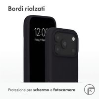 Accezz Cover in silicone liquido con MagSafe Apple iPhone 18 Pro / 17 Pro - Nero