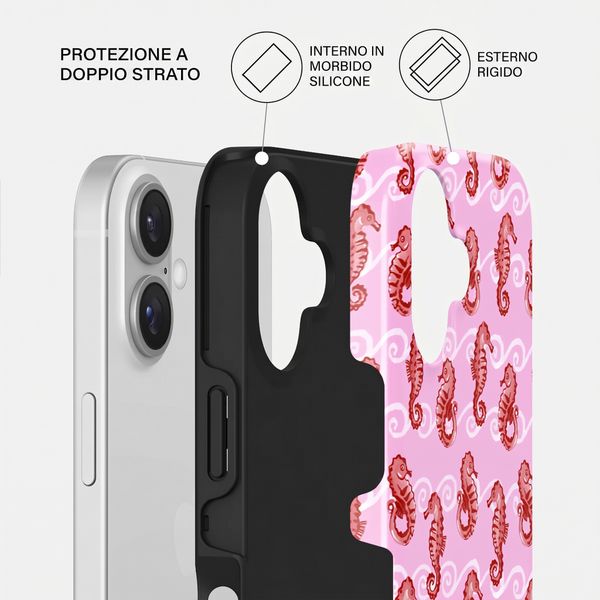 Burga Cover Posteriore Resistente con MagSafe Apple iPhone 16 - Coral Reef