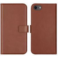 Selencia Cover a libro in vera pelle Apple iPhone SE (2022 / 2020) / 8 / 7 / 6(s) - Marrone chiaro