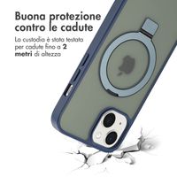 Accezz Cover con anello e supporto con MagSafe Apple iPhone 13 - Blu
