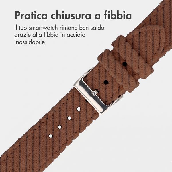 imoshion Cinturino in velluto a coste Apple Watch | 44/45/46/49 mm - Marrone